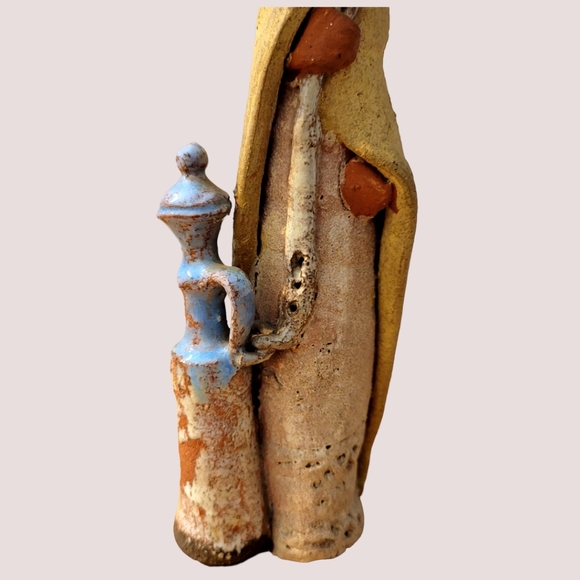 Art Pottery, David Kalderon.  Girl With Hooka. Hand made and hand painted. - Picture 5 of 7